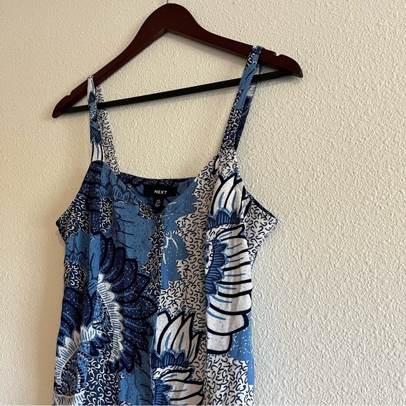 NWT Size 4 Blue Button Through Mini Slip Dress - Picture 3 of 10